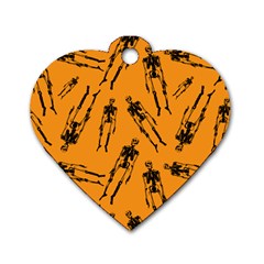 Halloween Skeletons  Dog Tag Heart (One Side)