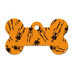 Halloween Skeletons  Dog Tag Bone (One Side)