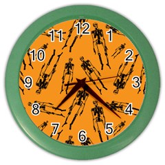 Halloween Skeletons  Color Wall Clocks by iCreate