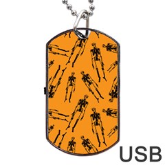 Halloween Skeletons  Dog Tag Usb Flash (one Side) by iCreate