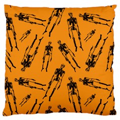 Halloween Skeletons  Large Flano Cushion Case (one Side) by iCreate