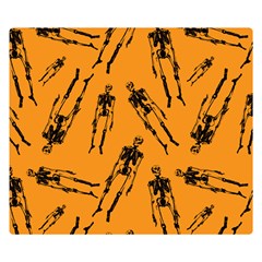 Halloween Skeletons  Double Sided Flano Blanket (small)  by iCreate