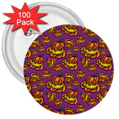 1pattern Halloween Colorfuljack Icreate 3  Buttons (100 Pack)  by iCreate