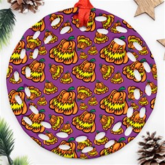 1pattern Halloween Colorfuljack Icreate Round Filigree Ornament (two Sides) by iCreate