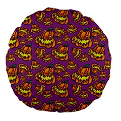 1pattern Halloween Colorfuljack Icreate Large 18  Premium Round Cushions by iCreate