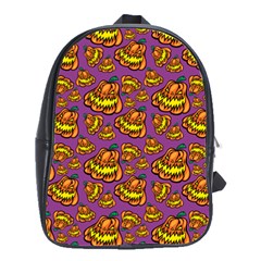 Halloween Colorful Jackolanterns  School Bag (large)