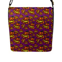 Halloween Colorful Jackolanterns  Flap Messenger Bag (l)  by iCreate