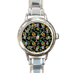 Halloween Ghoul Zone Icreate Round Italian Charm Watch by iCreate