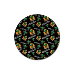 Halloween Ghoul Zone Icreate Rubber Round Coaster (4 Pack)  by iCreate