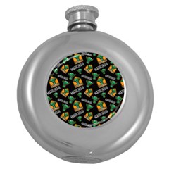 Halloween Ghoul Zone Icreate Round Hip Flask (5 Oz) by iCreate