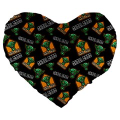 Halloween Ghoul Zone Icreate Large 19  Premium Heart Shape Cushions by iCreate