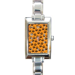 Halloween Jackolantern Pumpkins iCreate Rectangle Italian Charm Watch