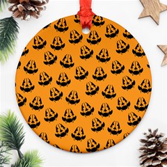 Halloween Jackolantern Pumpkins Icreate Ornament (round) by iCreate