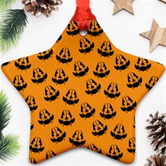 Halloween Jackolantern Pumpkins Icreate Star Ornament (two Sides) by iCreate