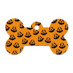 Halloween Jackolantern Pumpkins Icreate Dog Tag Bone (two Sides) by iCreate