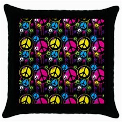 Peace Drips iCreate Throw Pillow Case (Black)