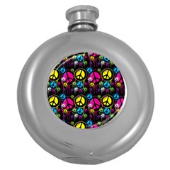 Peace Drips Icreate Round Hip Flask (5 Oz) by iCreate