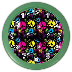 Peace Drips iCreate Color Wall Clocks