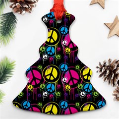 Peace Drips Icreate Christmas Tree Ornament (two Sides)