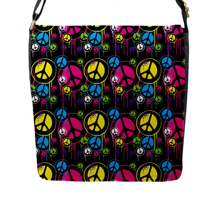 Peace Drips iCreate Flap Messenger Bag (L) 