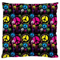 Peace Drips iCreate Large Flano Cushion Case (Two Sides)