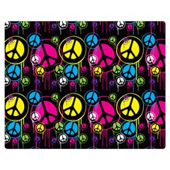 Peace Drips iCreate Double Sided Flano Blanket (Medium) 