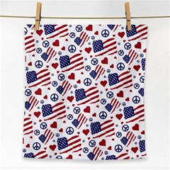 Peace Love America Icreate Face Towel