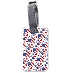 Peace Love America Icreate Luggage Tags (one Side)  by iCreate