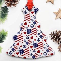 Peace Love America Icreate Ornament (christmas Tree) 