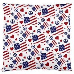 Peace Love America Icreate Large Cushion Case (two Sides) by iCreate