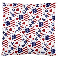 Peace Love America Icreate Standard Flano Cushion Case (one Side) by iCreate