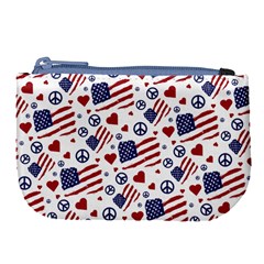 Peace Love America Icreate Large Coin Purse by iCreate