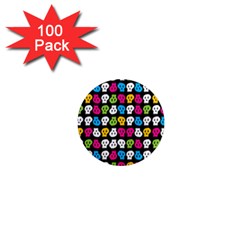 Pattern Painted Skulls Icreate 1  Mini Magnets (100 Pack)  by iCreate