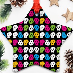 Pattern Painted Skulls Icreate Star Ornament (two Sides) by iCreate