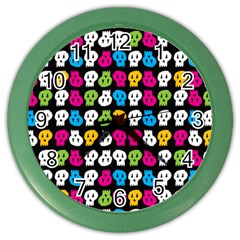 Pattern Painted Skulls Icreate Color Wall Clocks by iCreate