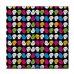 Pattern Painted Skulls Icreate Face Towel by iCreate