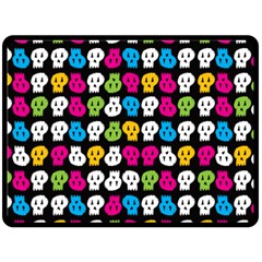 Pattern Painted Skulls Icreate Fleece Blanket (large)  by iCreate