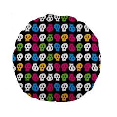 Pattern Painted Skulls Icreate Standard 15  Premium Round Cushions by iCreate