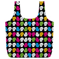 Pattern Painted Skulls Icreate Full Print Recycle Bags (l)  by iCreate