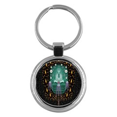 Temple Of Yoga In Light Peace And Human Namaste Style Key Chains (round)  by pepitasart