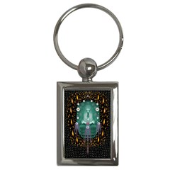 Temple Of Yoga In Light Peace And Human Namaste Style Key Chains (rectangle)  by pepitasart