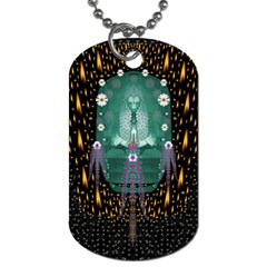 Temple Of Yoga In Light Peace And Human Namaste Style Dog Tag (two Sides) by pepitasart