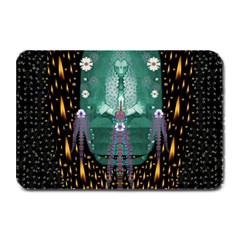 Temple Of Yoga In Light Peace And Human Namaste Style Plate Mats by pepitasart