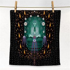 Temple Of Yoga In Light Peace And Human Namaste Style Face Towel by pepitasart