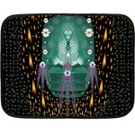 Temple Of Yoga In Light Peace And Human Namaste Style Double Sided Fleece Blanket (Mini)  35 x27  Blanket Front