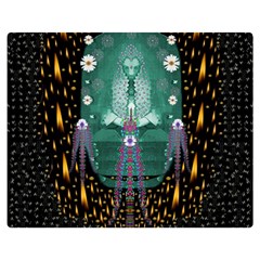 Temple Of Yoga In Light Peace And Human Namaste Style Double Sided Flano Blanket (medium)  by pepitasart