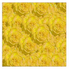 Summer Yellow Roses Dancing In The Season Large Satin Scarf (square) by pepitasart