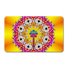 Fantasy Flower In Tones Magnet (rectangular) by pepitasart