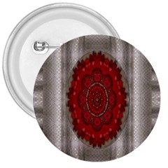 Strawberry  With Waffles And Fantasy Flowers In Harmony 3  Buttons by pepitasart