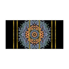 Blue Bloom Golden And Metal Yoga Headband by pepitasart